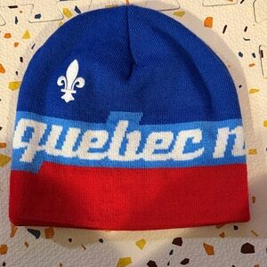 Blue and Red Quebec Nordiques Beanie
